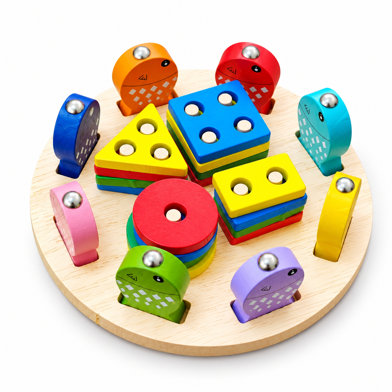 Деревянная развивающая игрушка 2в1 Сортер Магнитная рыбалка Tree Toys