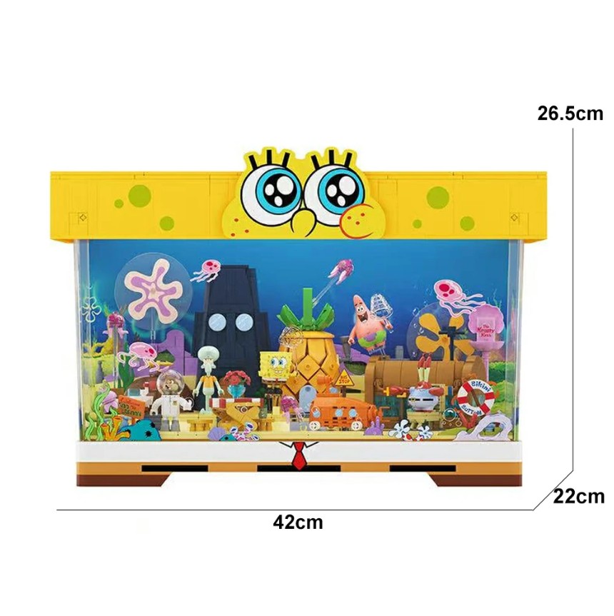 AREA-X AB0082 SpongeBob прозора вітрина Бікіні-Боттом з фігурками та підсвічуванням